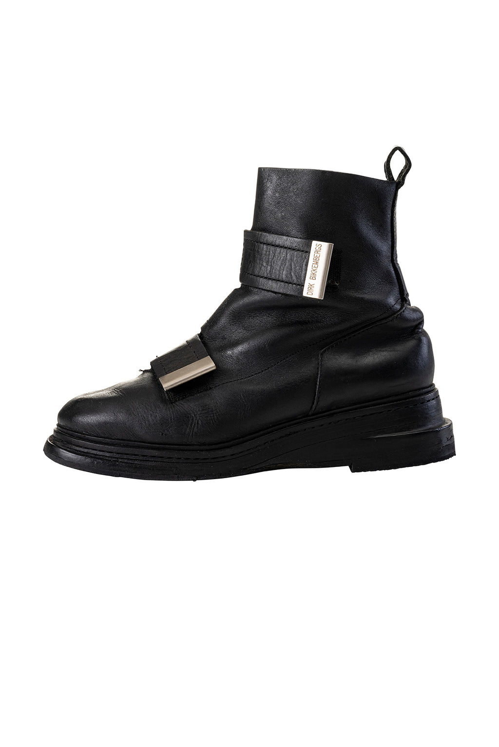 DIRK BIKKEMBERGS VINTAGE ICONIC VELCRO BOOTS WITH METAL DETAILS