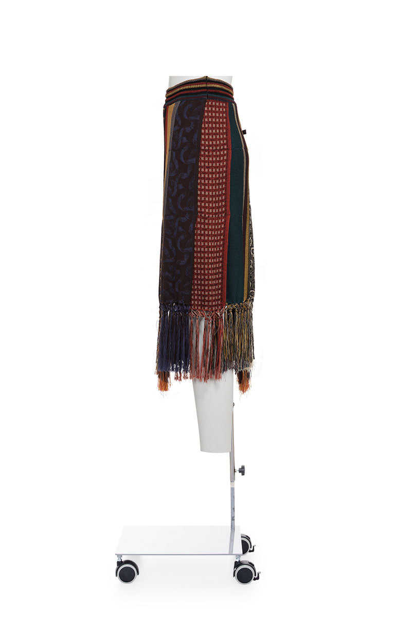 JEAN PAUL GAULTIER VINTAGE PATCHWORK JACQUARD PANELED SKIRT